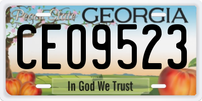 GA license plate CEO9523