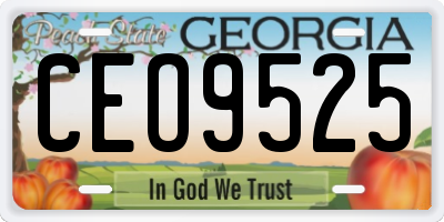 GA license plate CEO9525