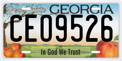 GA license plate CEO9526