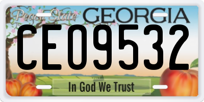 GA license plate CEO9532
