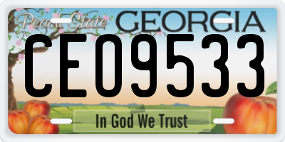 GA license plate CEO9533