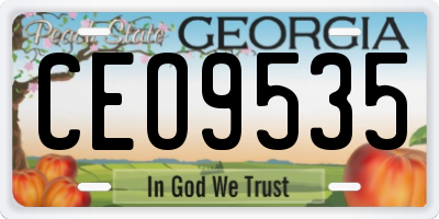 GA license plate CEO9535