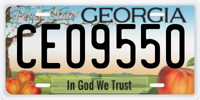 GA license plate CEO9550