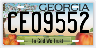 GA license plate CEO9552