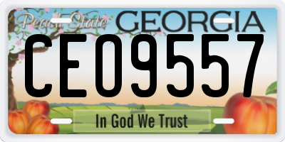 GA license plate CEO9557