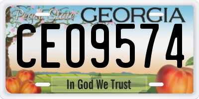 GA license plate CEO9574