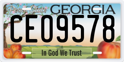 GA license plate CEO9578