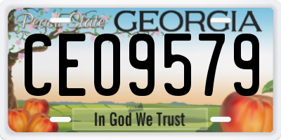 GA license plate CEO9579