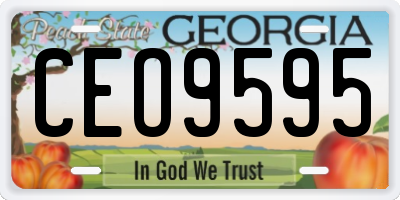 GA license plate CEO9595
