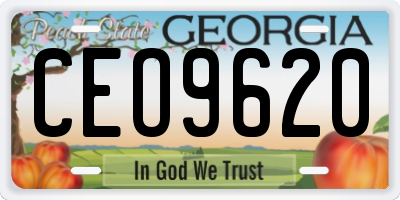 GA license plate CEO9620