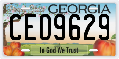 GA license plate CEO9629