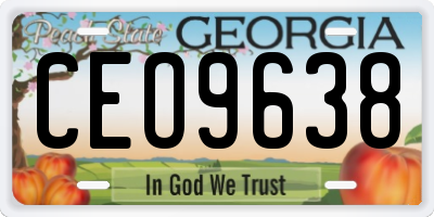 GA license plate CEO9638