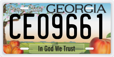 GA license plate CEO9661