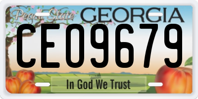 GA license plate CEO9679