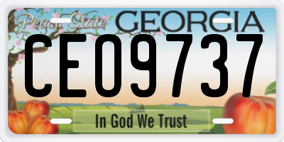 GA license plate CEO9737