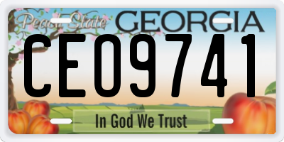 GA license plate CEO9741