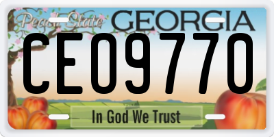 GA license plate CEO9770
