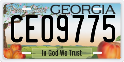 GA license plate CEO9775
