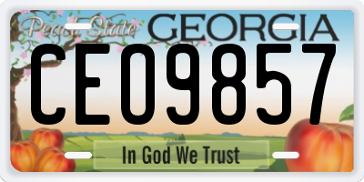 GA license plate CEO9857