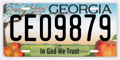 GA license plate CEO9879