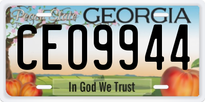 GA license plate CEO9944