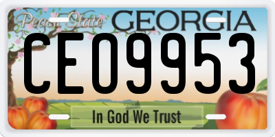 GA license plate CEO9953
