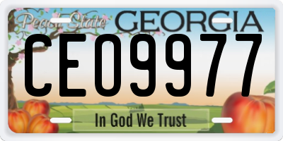 GA license plate CEO9977