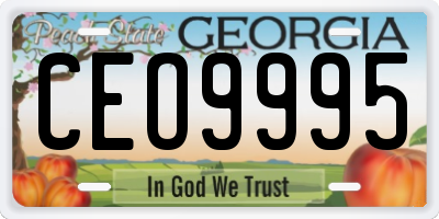 GA license plate CEO9995