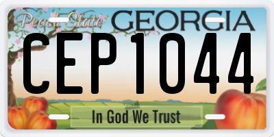GA license plate CEP1044