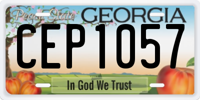 GA license plate CEP1057