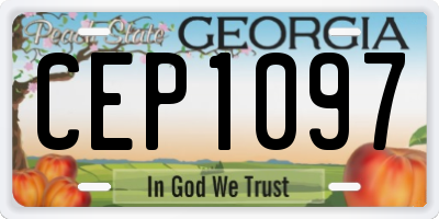 GA license plate CEP1097