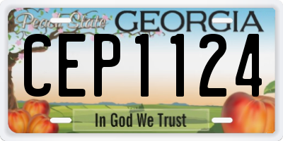 GA license plate CEP1124