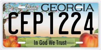 GA license plate CEP1224