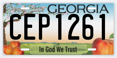 GA license plate CEP1261