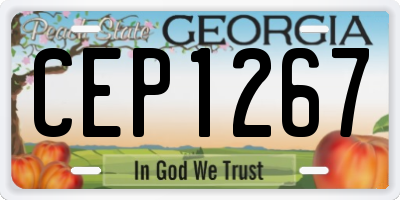 GA license plate CEP1267