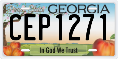 GA license plate CEP1271