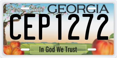 GA license plate CEP1272