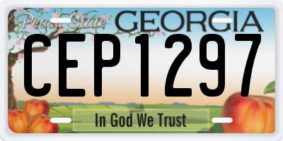 GA license plate CEP1297