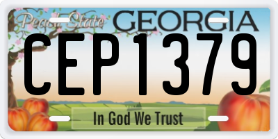 GA license plate CEP1379