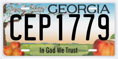 GA license plate CEP1779