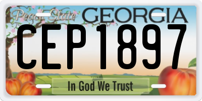 GA license plate CEP1897