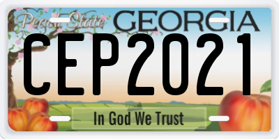 GA license plate CEP2021