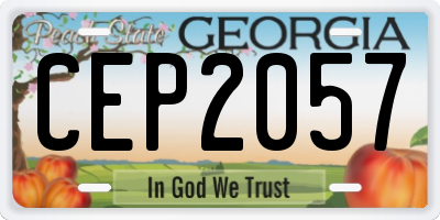 GA license plate CEP2057