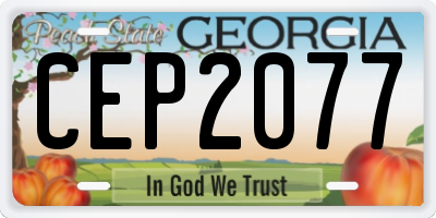 GA license plate CEP2077
