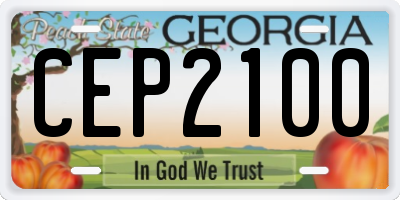 GA license plate CEP2100