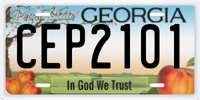 GA license plate CEP2101