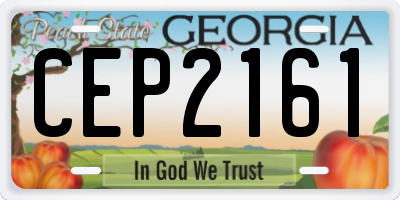 GA license plate CEP2161