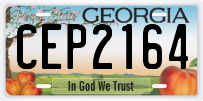 GA license plate CEP2164
