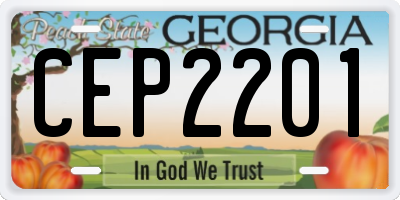 GA license plate CEP2201