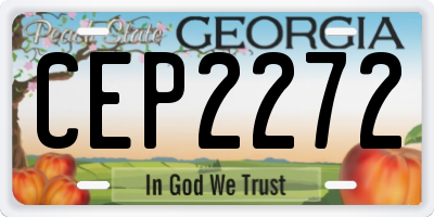GA license plate CEP2272